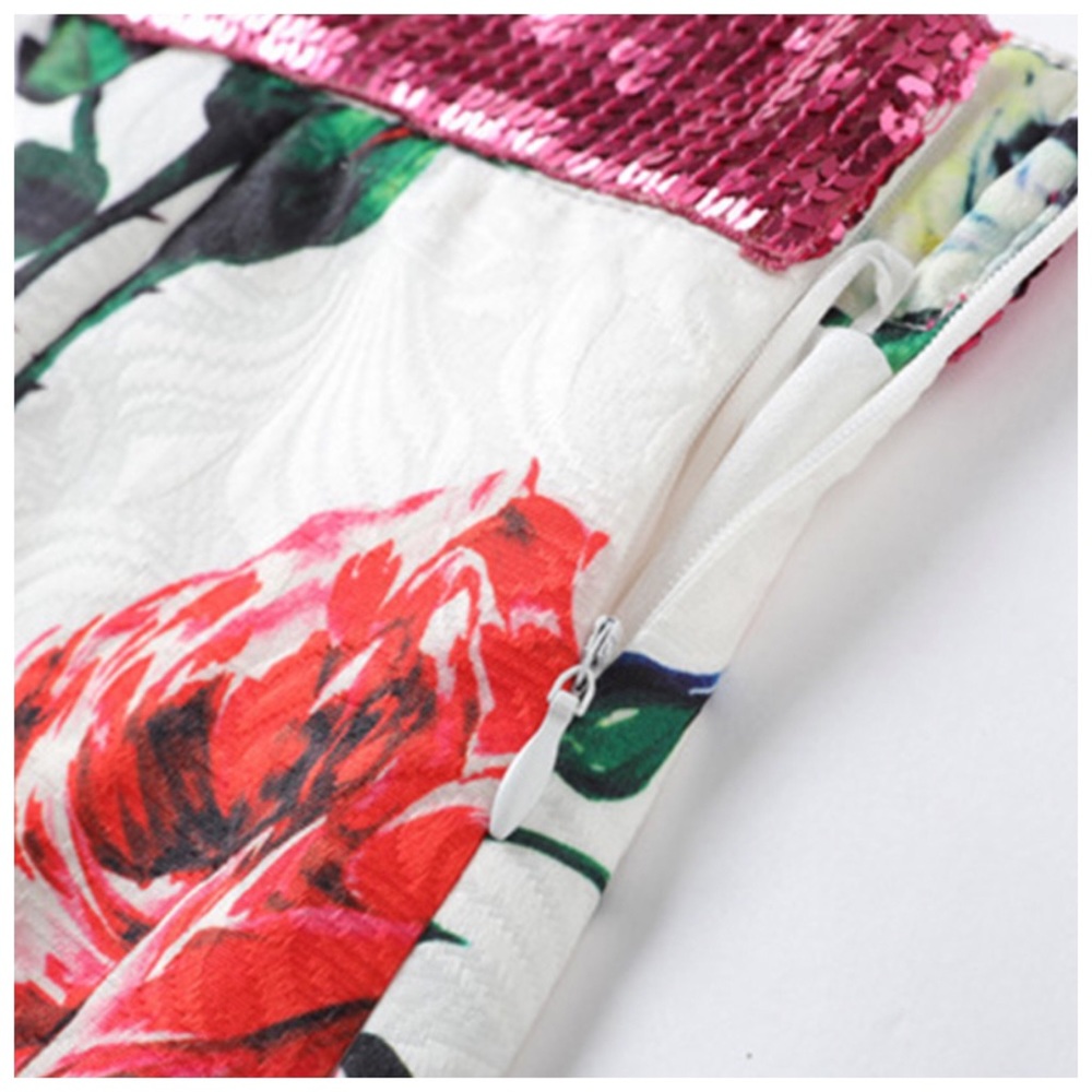 The Bryn Sequin Floral Skirt - Picture 6 of 10